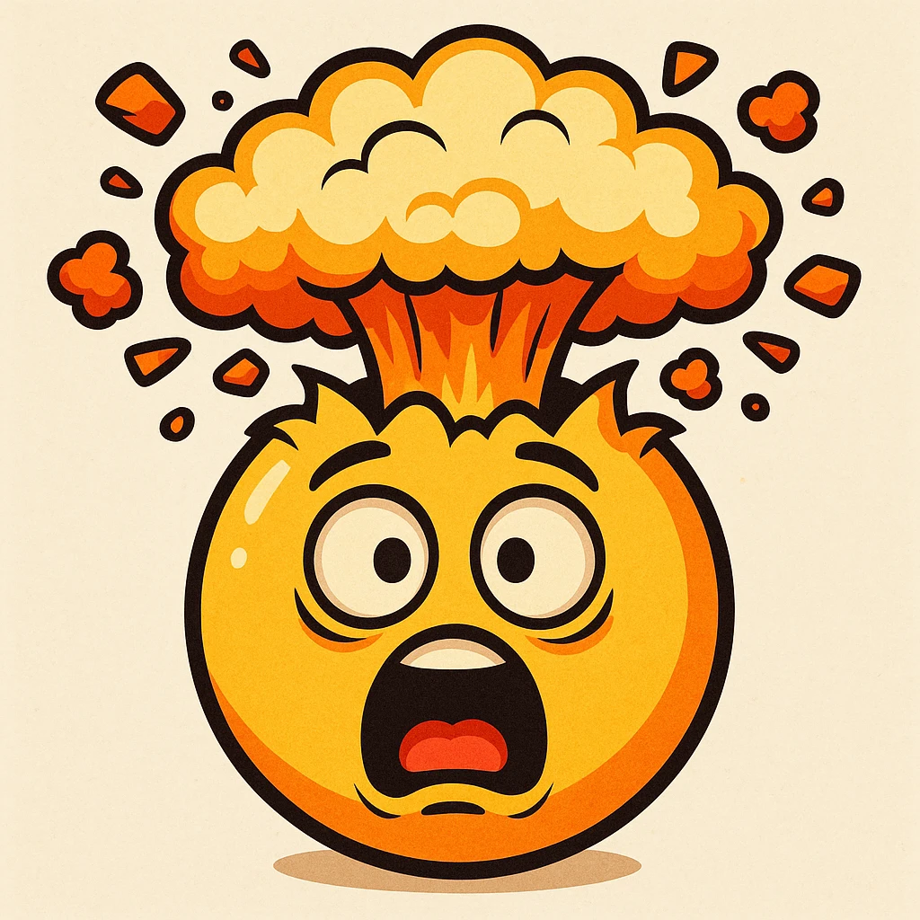 emoji with exploding head emoji