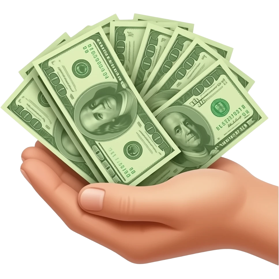 avuç içinde para emoji