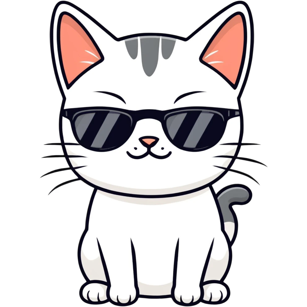Cat with sunglasses emoji