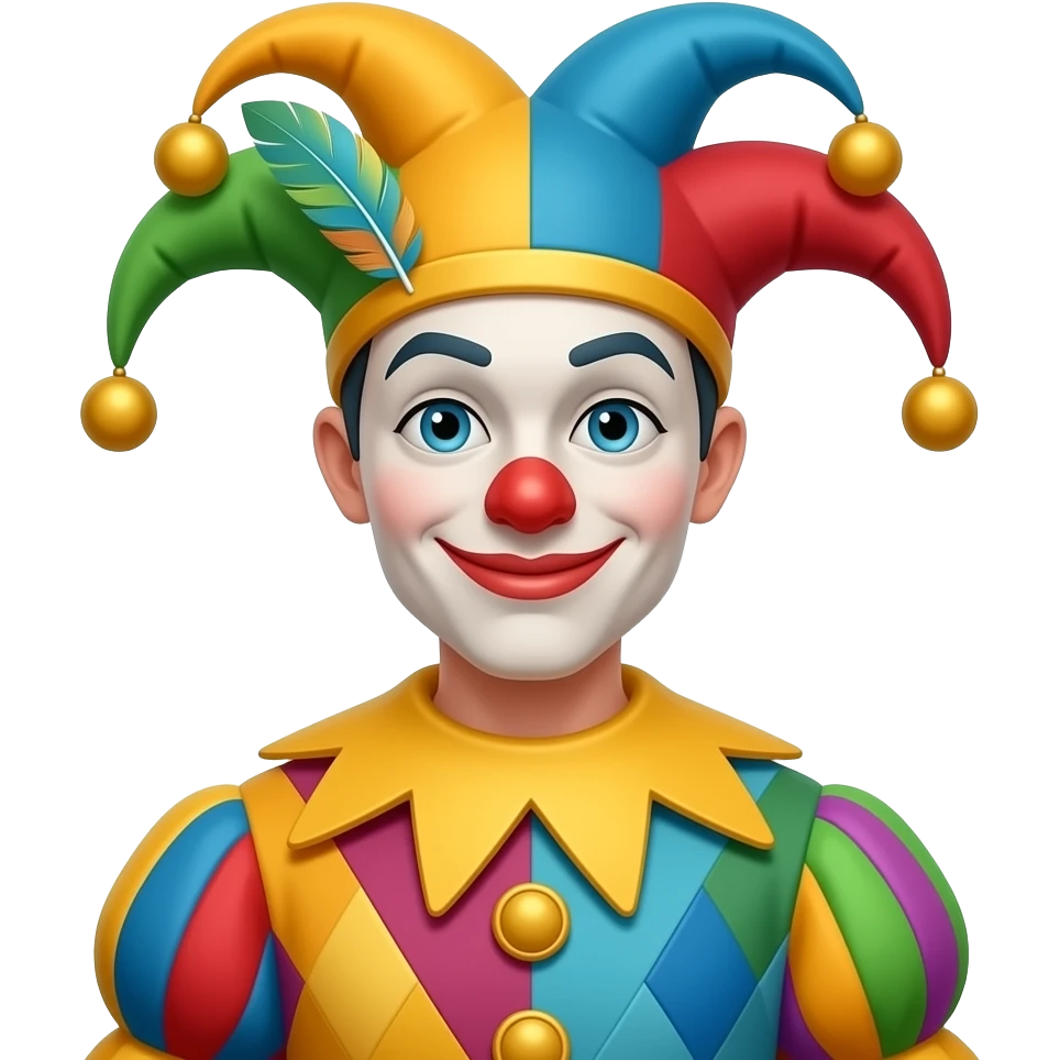A jester emoji