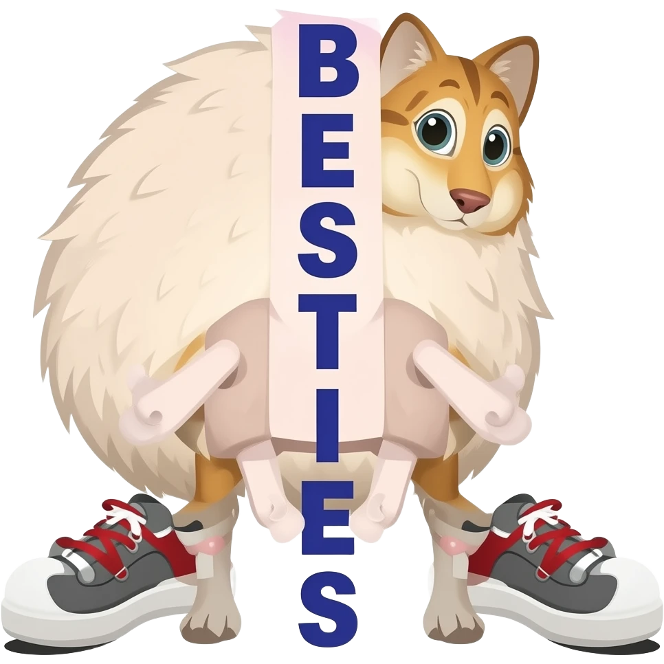 VERTICAL LETTERS "BESTIES" emoji