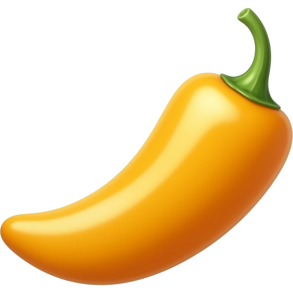 un chile abanero color amarillo emoji