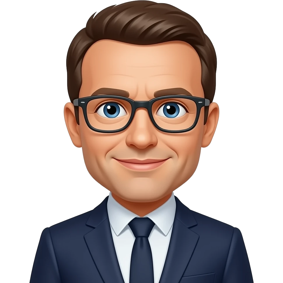 Macron with glasses emoji