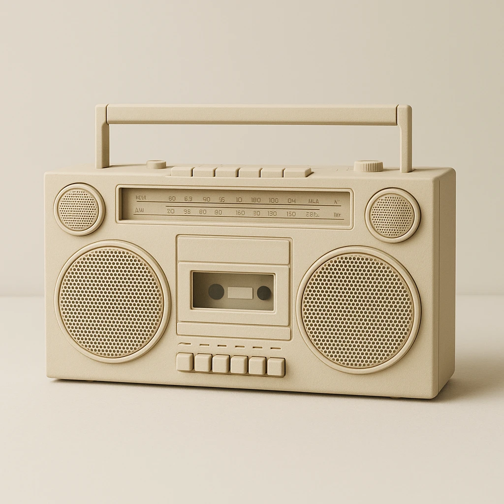light beige boombox emoji
