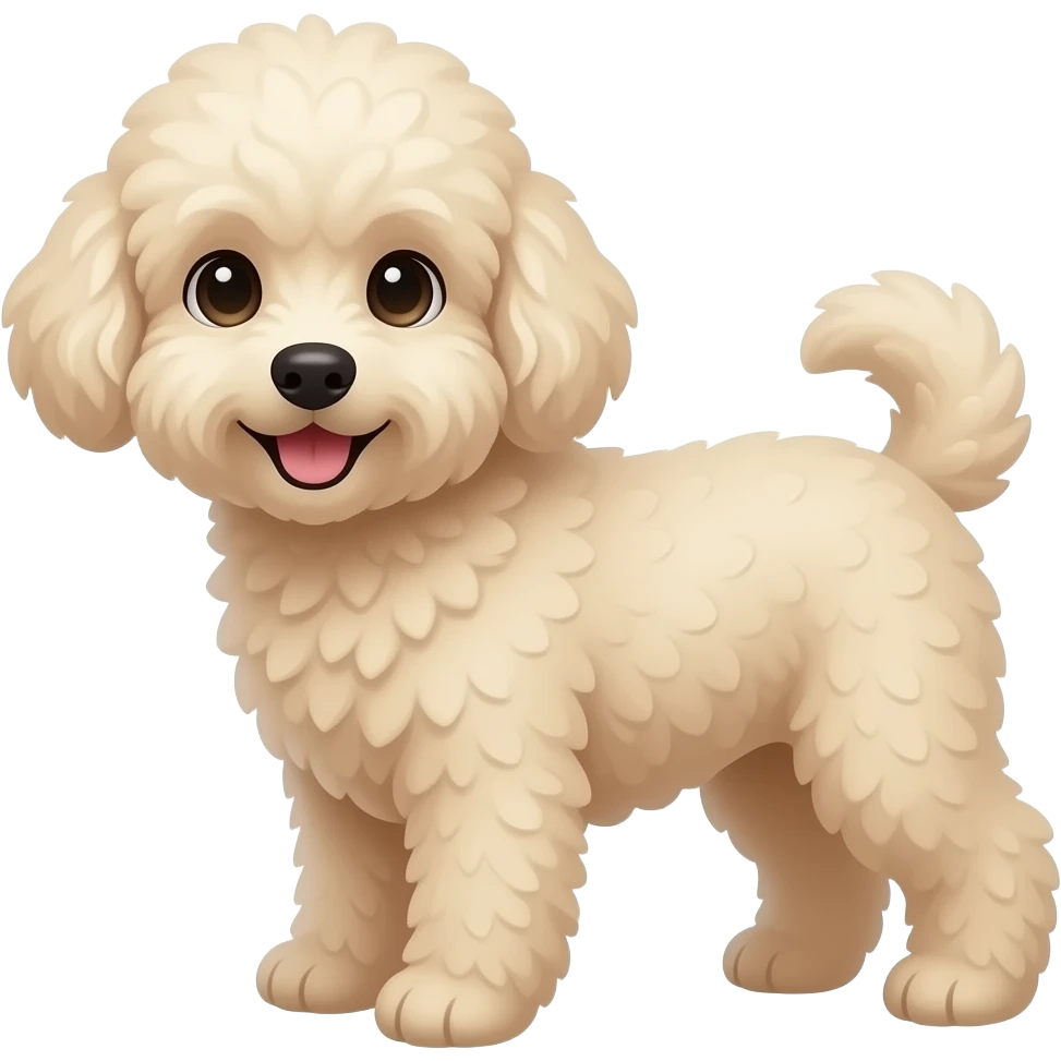 White fluffy headed golden doodle emoji