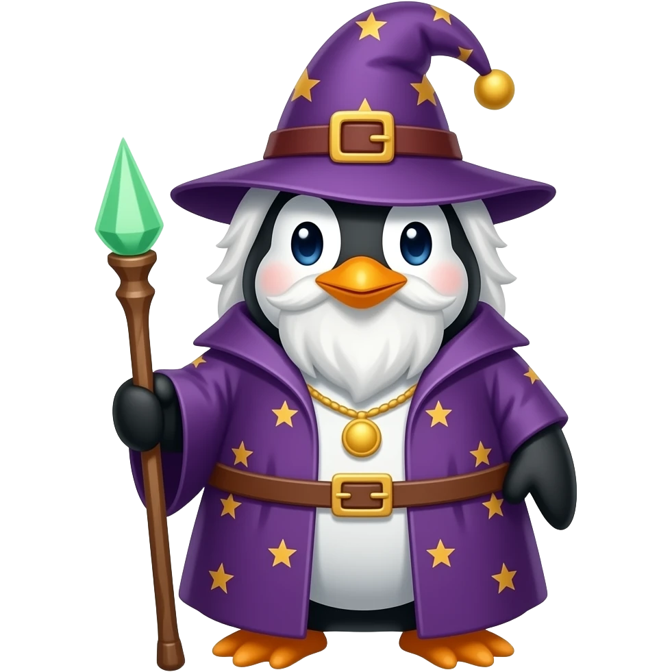 Penguin Wizard emoji