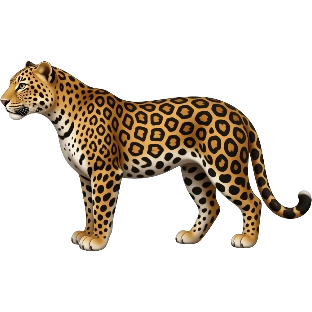 I want a glamour panther from the side emoji, a bit brownish and darker, one panther with paterns emoji