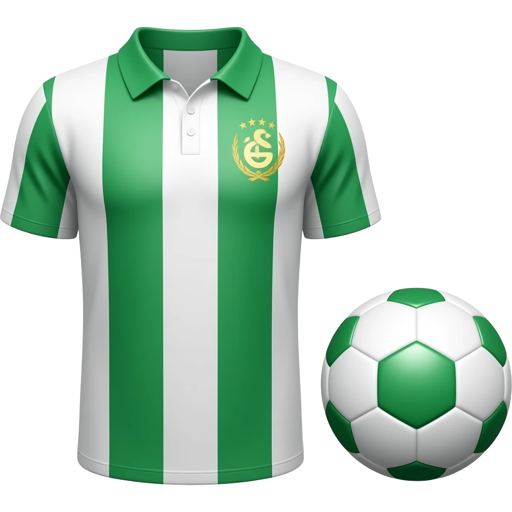 can you make the tshirt and bal their club colors green and white emoji