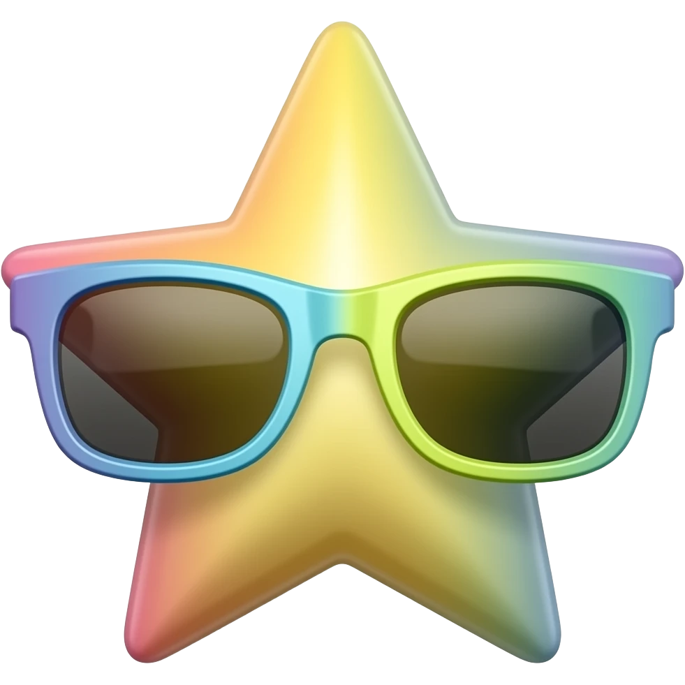 Only Colour full Star ⭐ sunglasses emoji
