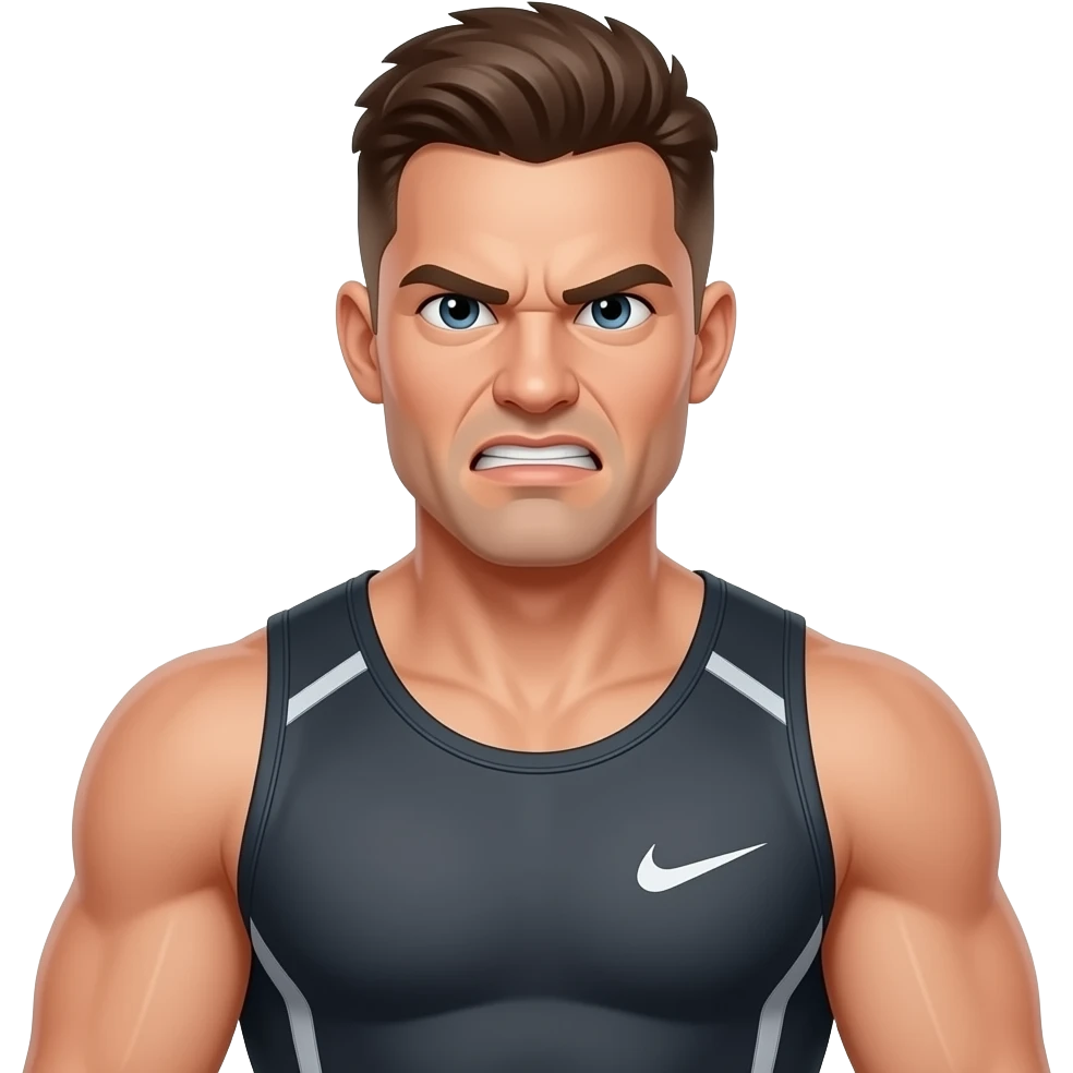 Angry fitness man emoji