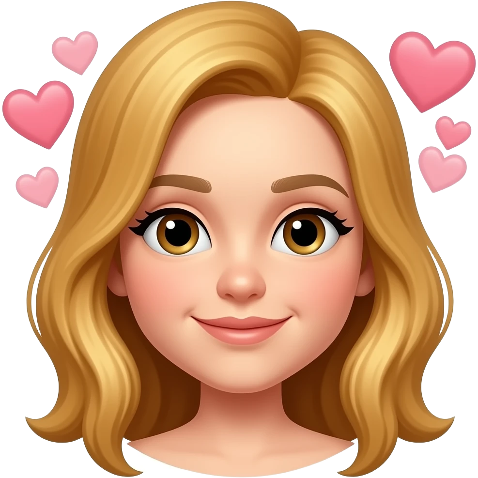 Confounded face with blush and hearts yellow face emoji