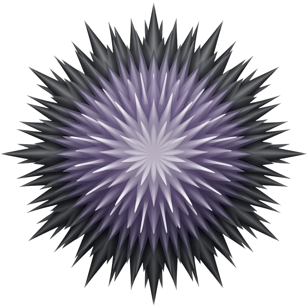 solid black thistle emoji