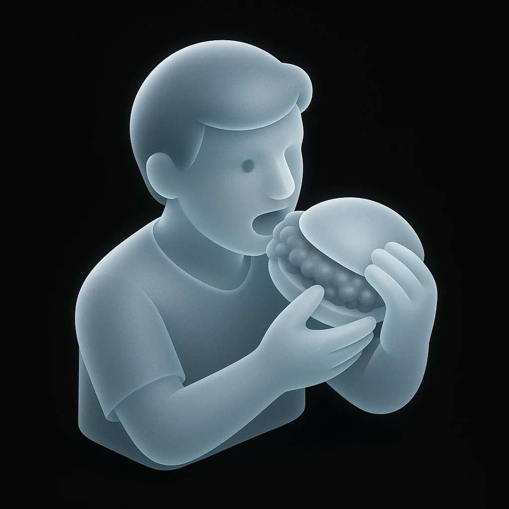 person eating sloppy joe emoji