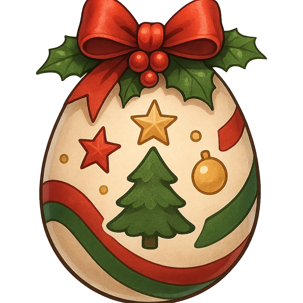 Christmas egg, remove background emoji
