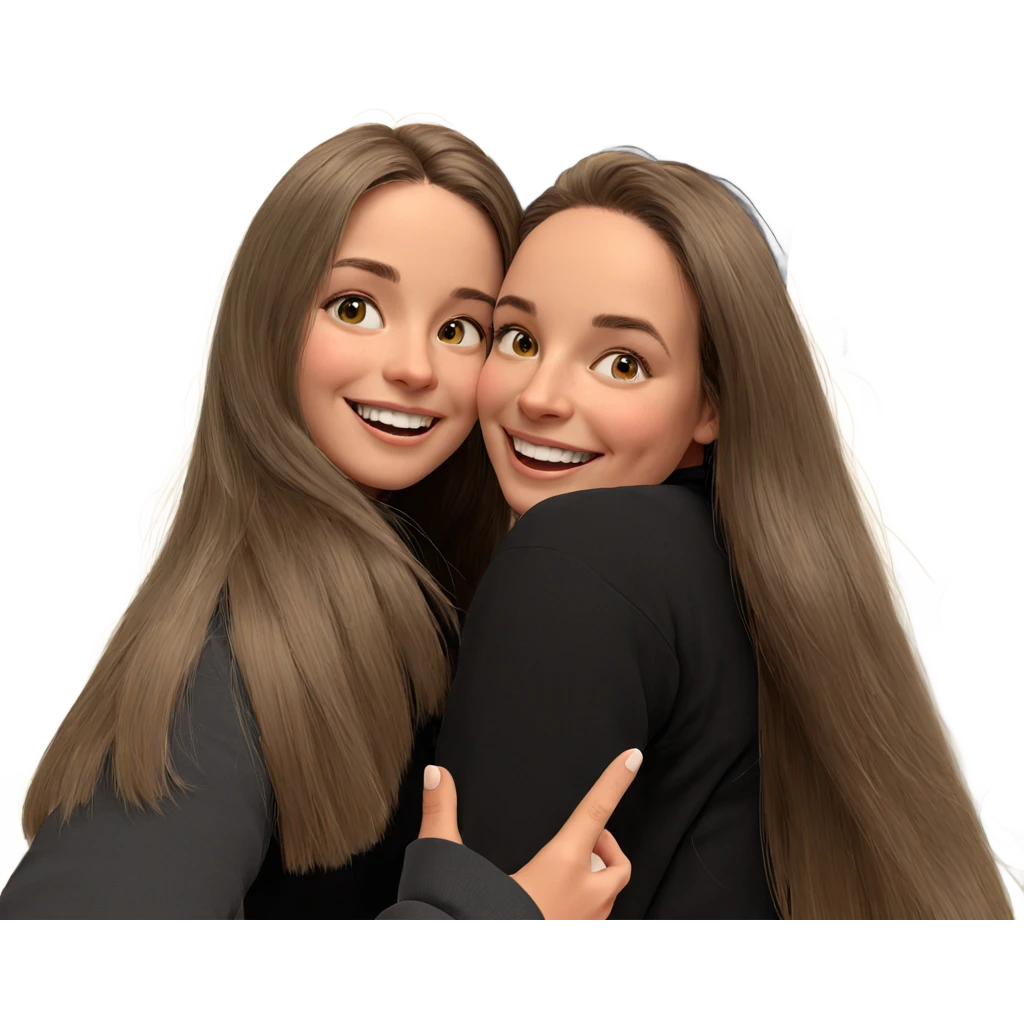 smiling girls by the window emoji