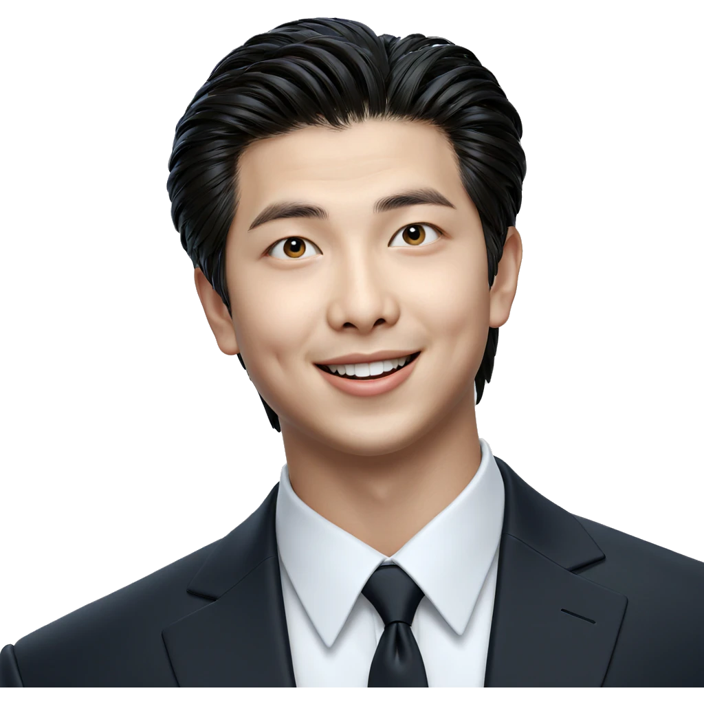 smiling boy in formal attire emoji