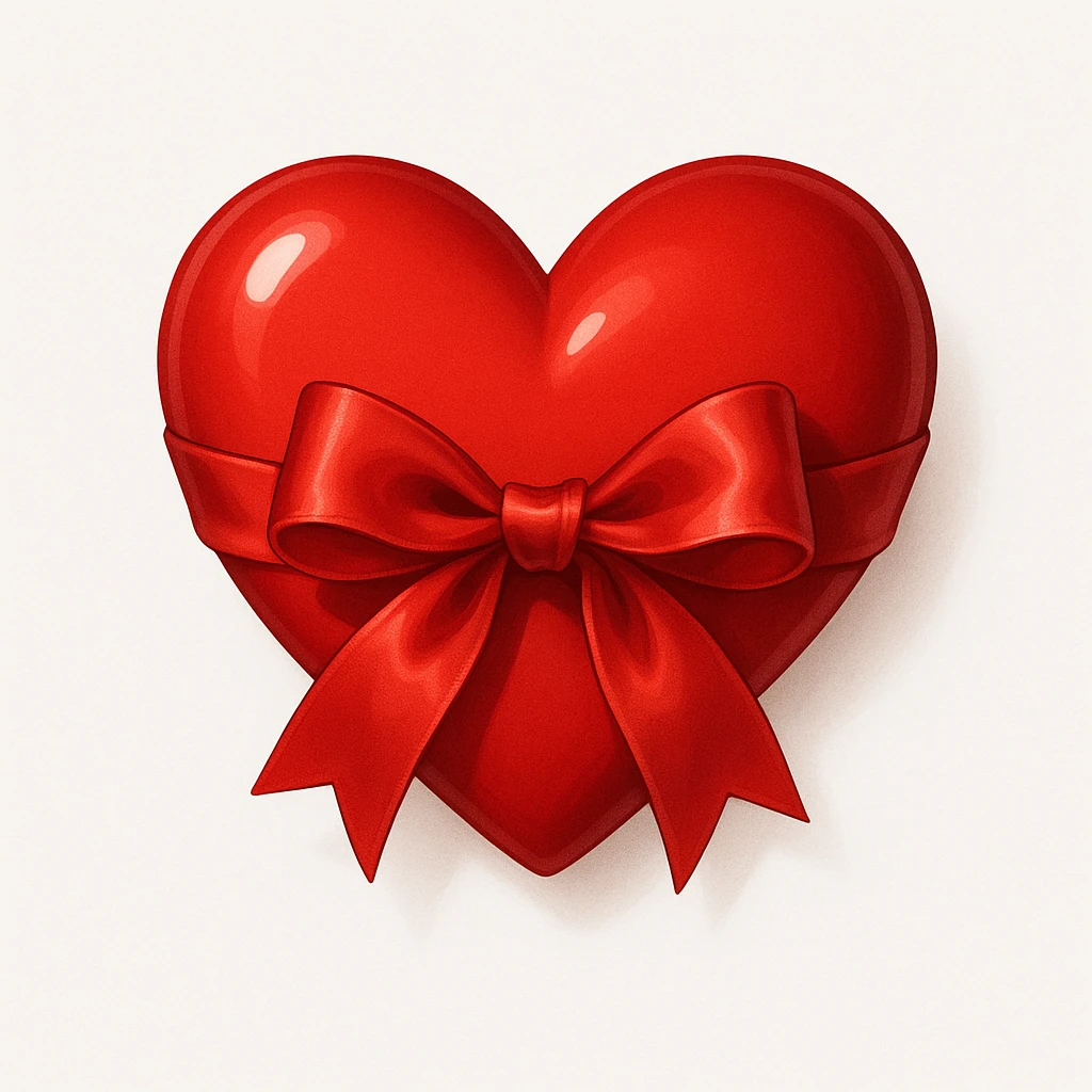 heart with a bow emoji