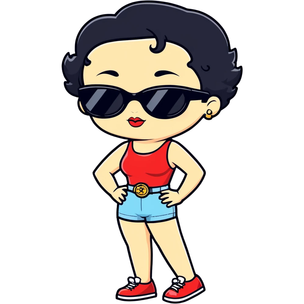 Betty Boop wearing sunglasses emoji