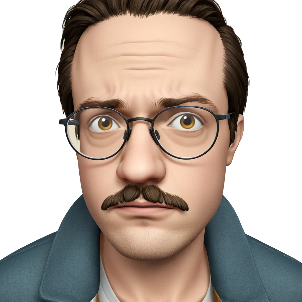 thoughtful gaze in glasses emoji