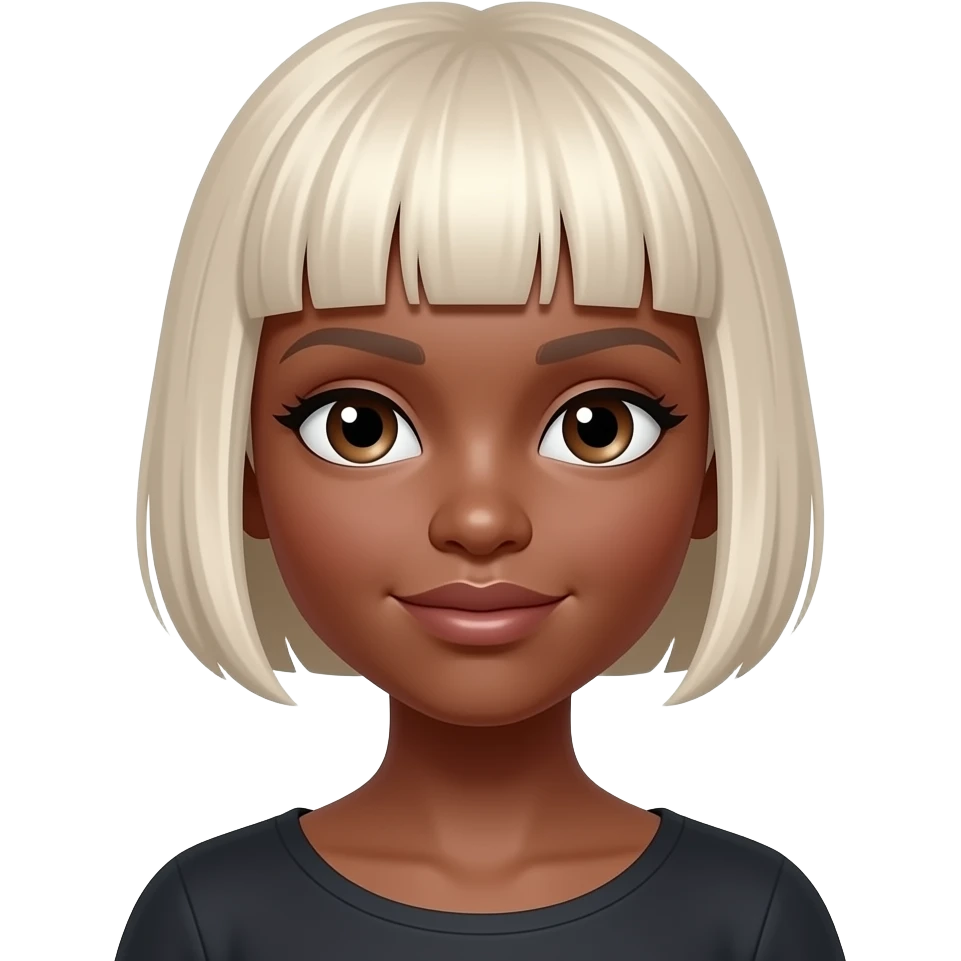 Platinum Blonde hair color black woman very short hair cut styleemoji emoji