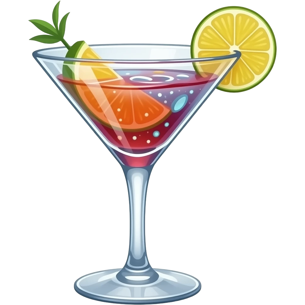 Colourful Martini emoji