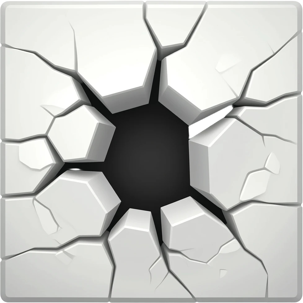 stylized impact hit wall crack decal emoji