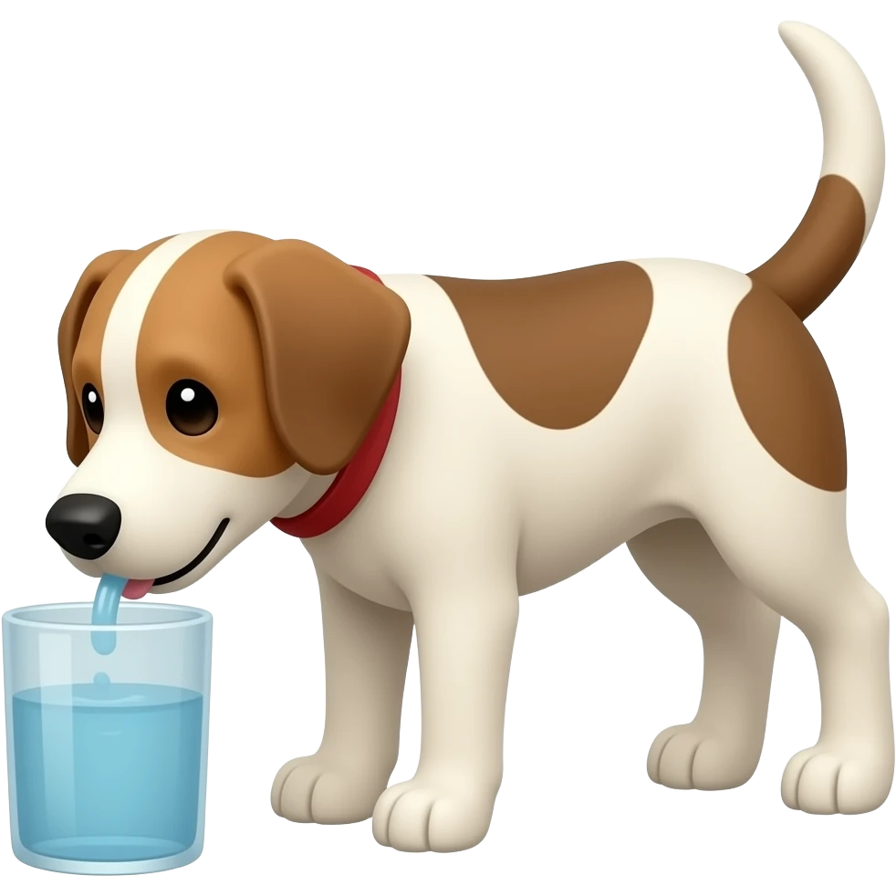 dog drinking emoji