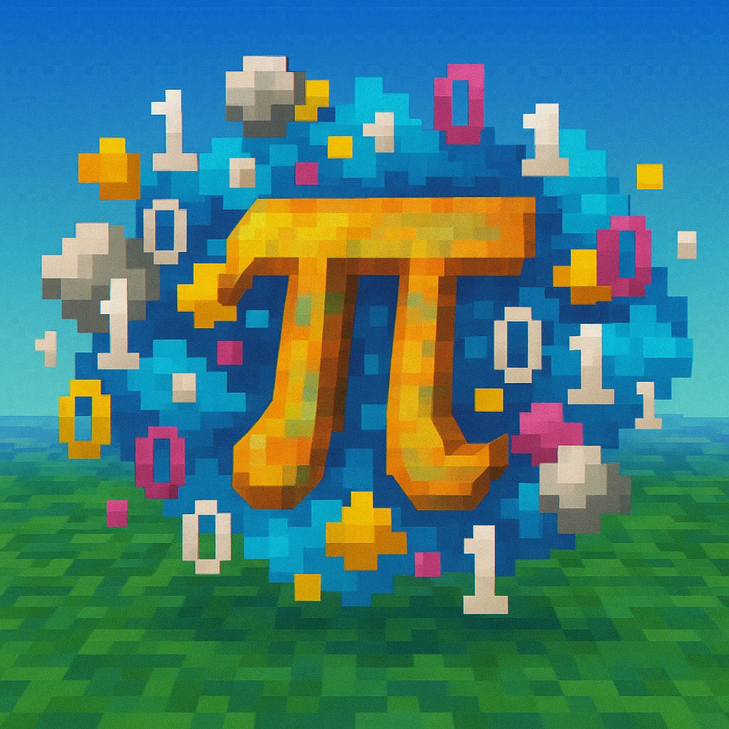 pi math symbol with binary numbers and magical cloud coming out emoji