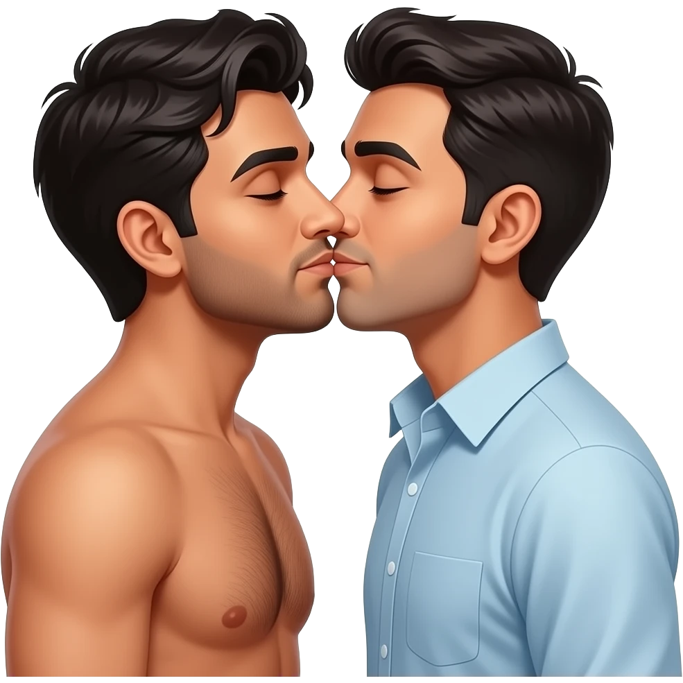 A indian bottom gey men with top gay men age gap kissing emoji