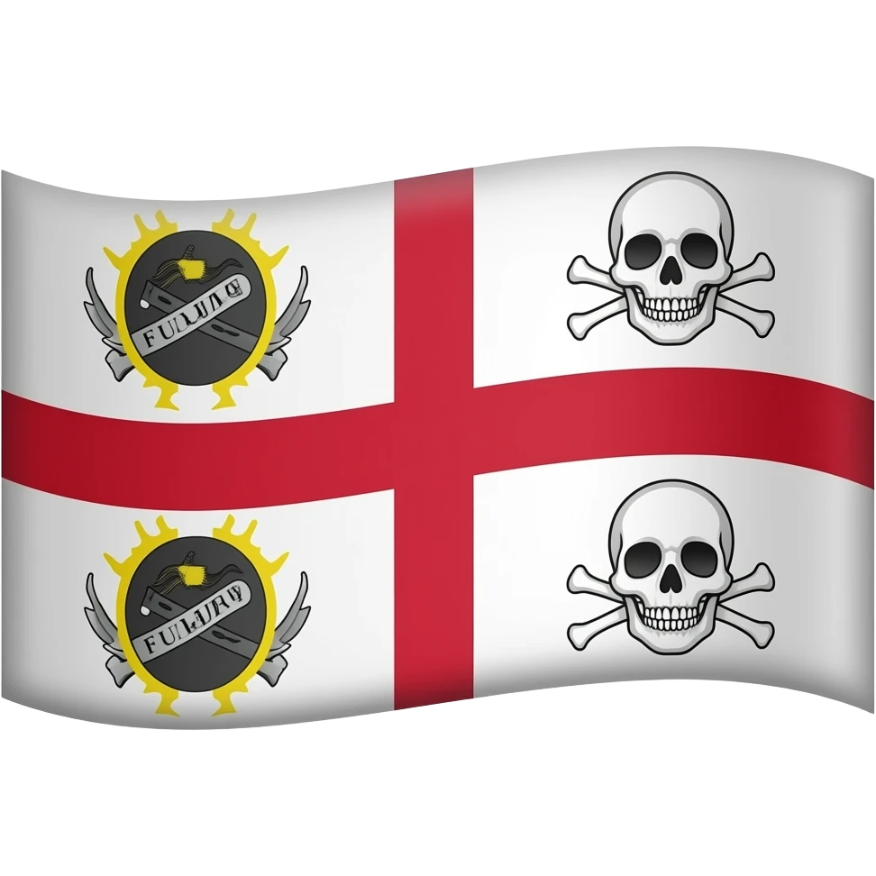 Sardaigne drapeau avec les tête de morts et la crois rouge avec un fond blanc emoji