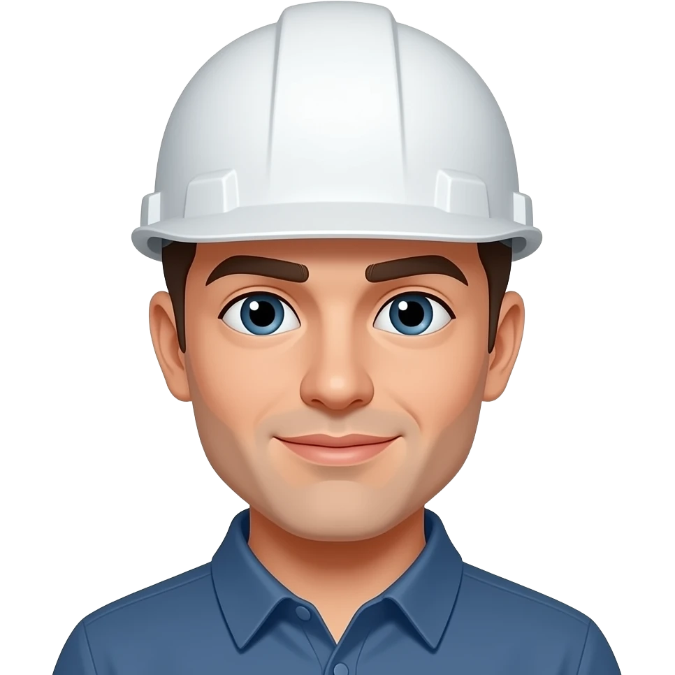 Persona con casco de seguridad  blanco emoji