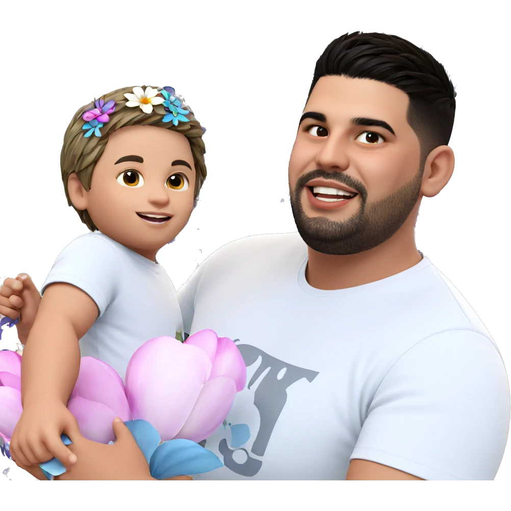 boys with flowers in hand emoji