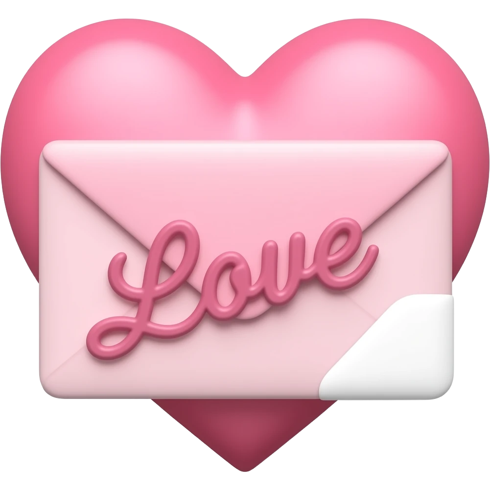 💌 with a pink heart emoji