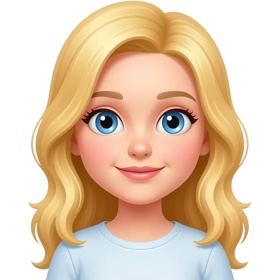 Няшка девочка милая блондинка emoji