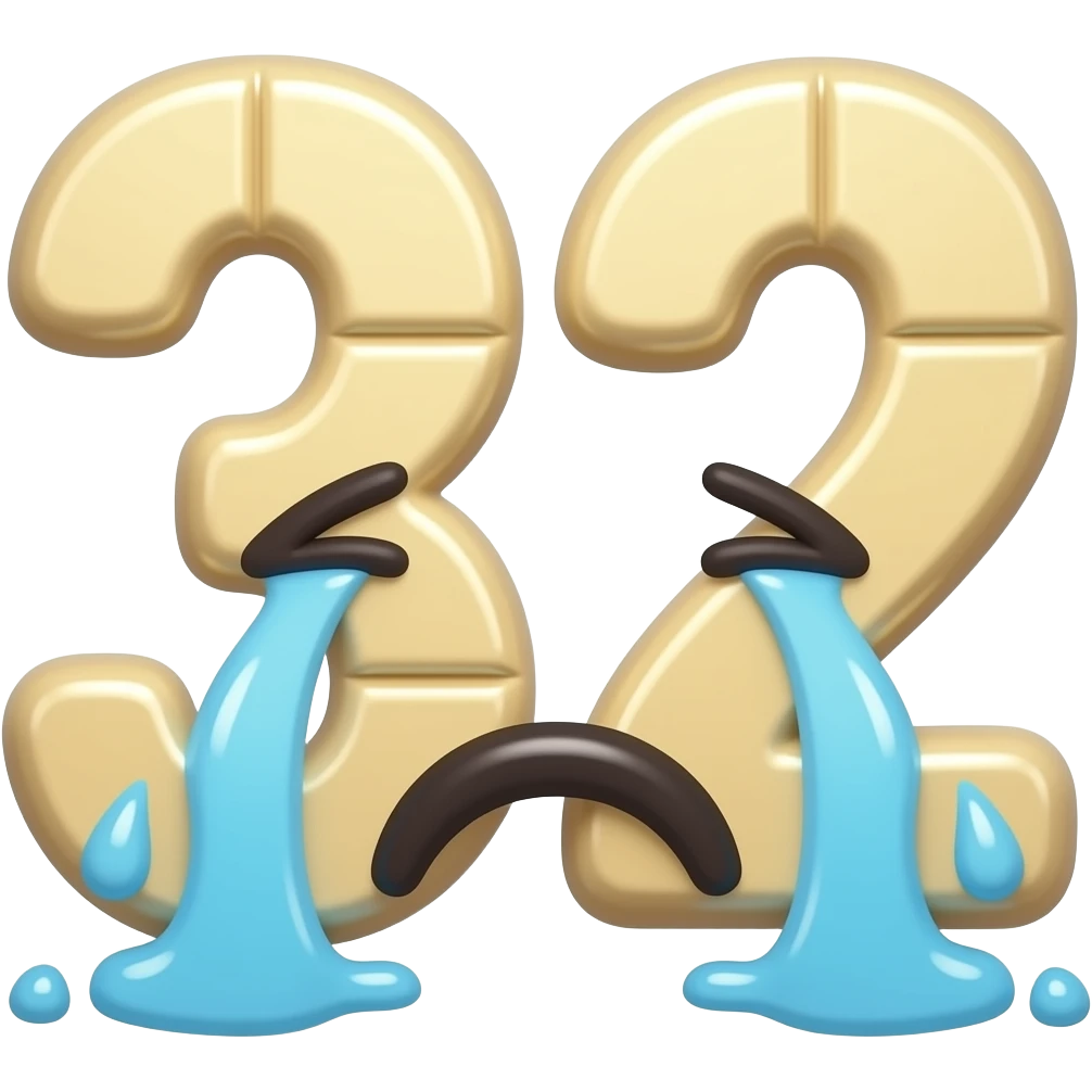numberblocks 32 crying emoji