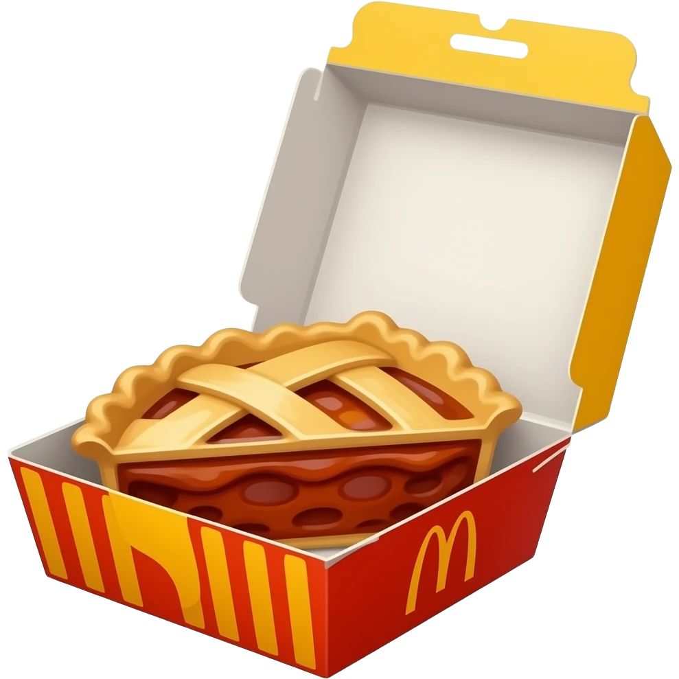 Apple pie in a McDonald’s box emoji