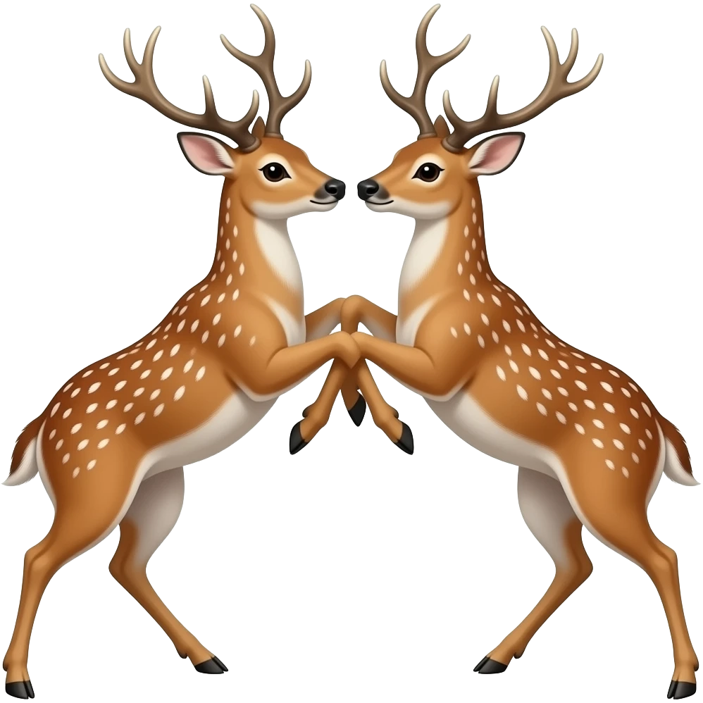 2 fighting Shika Deer emoji