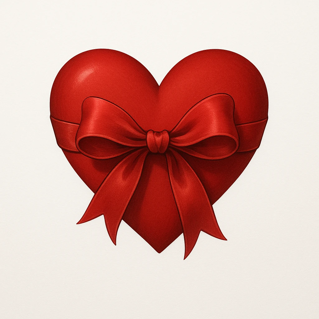 heart with a bow emoji