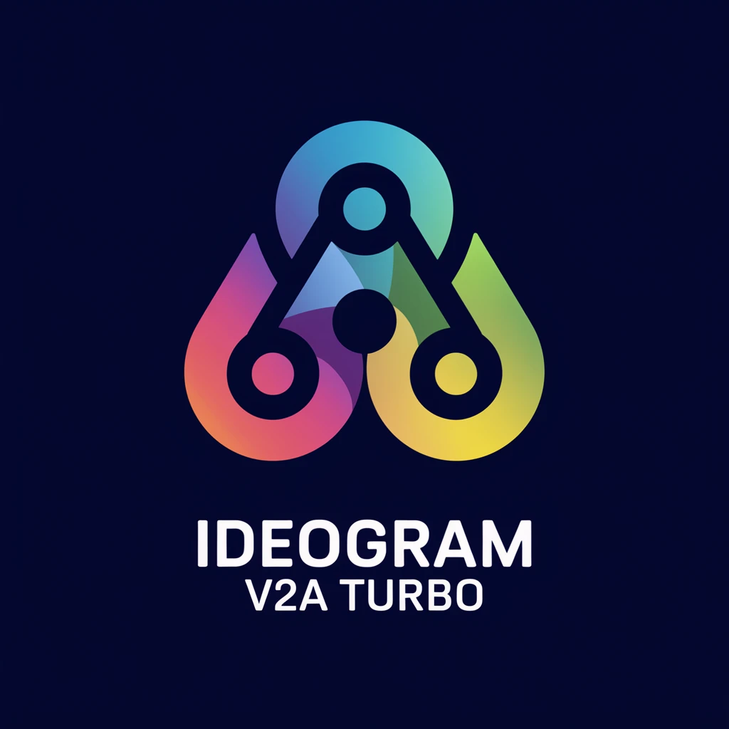 make a colorful logo of only text "Ideogram V2a Turbo" emoji