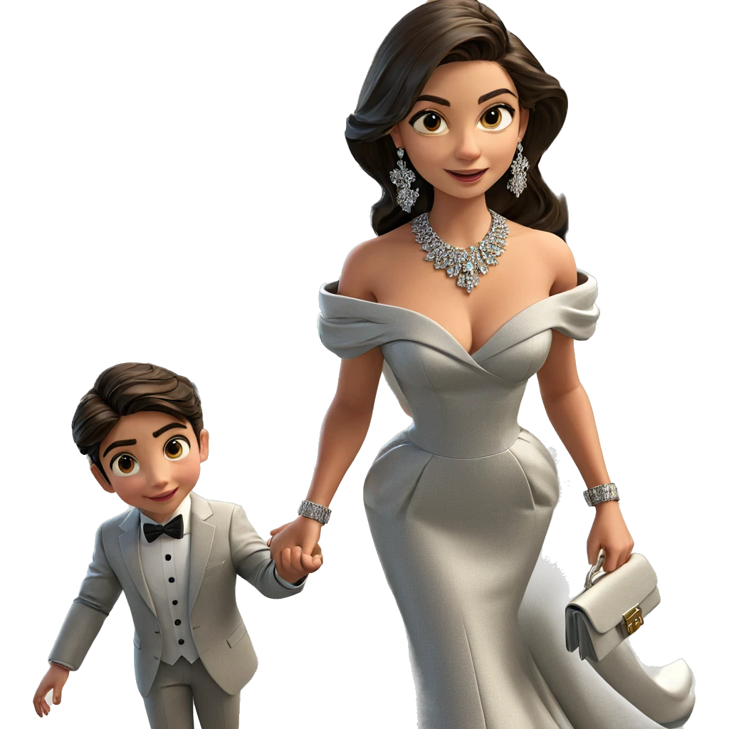 siblings in formal attire emoji