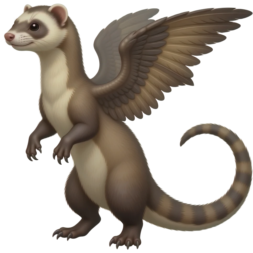 Ferret mixed with dinosaur\ emoji