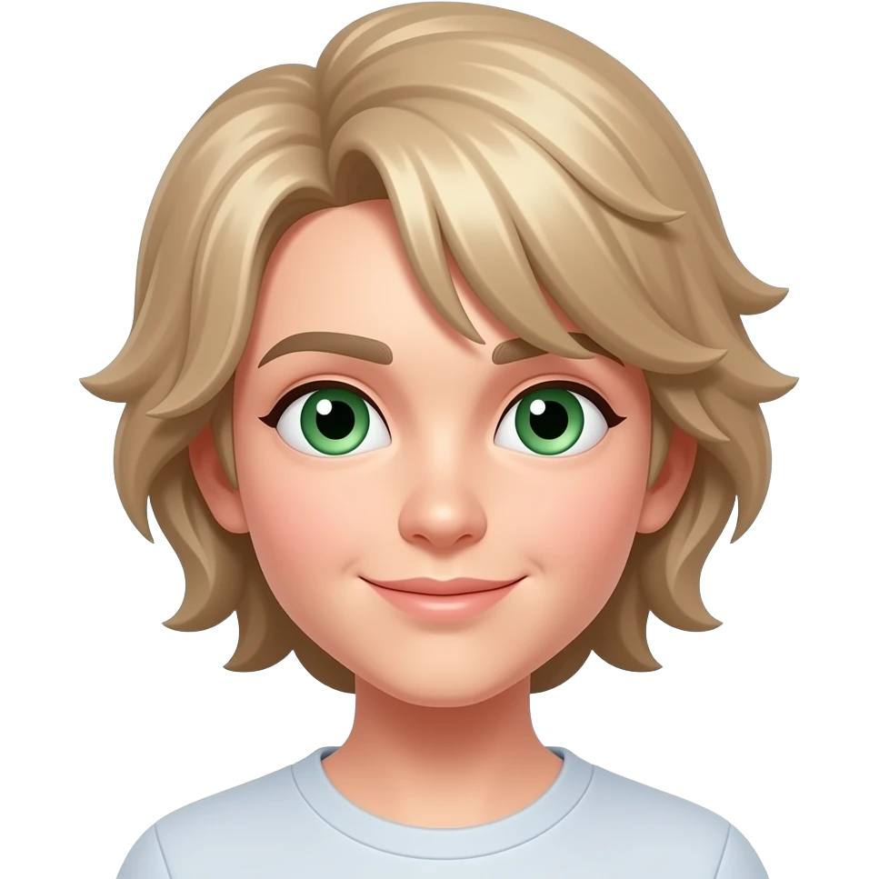 ponle el pelo un poco mas claro y los ojos verdes emoji