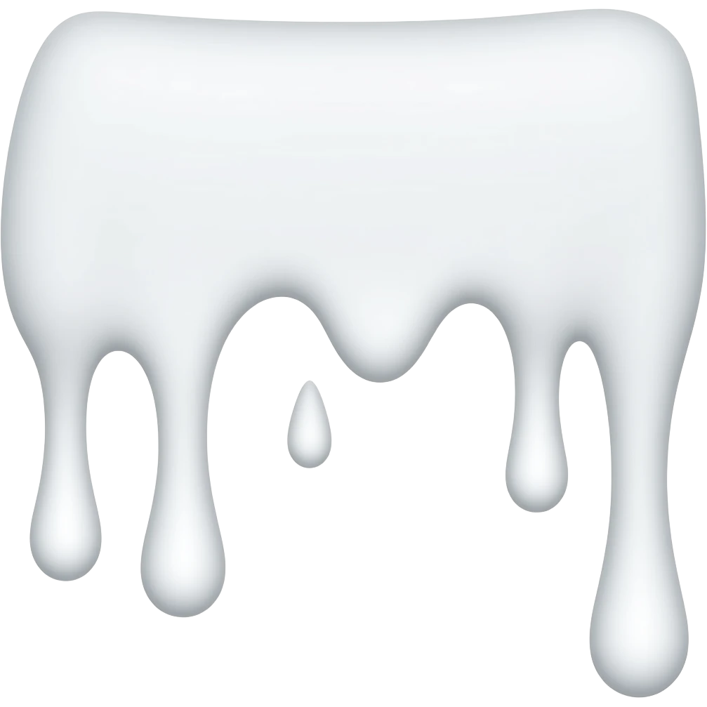 white dripping emoji