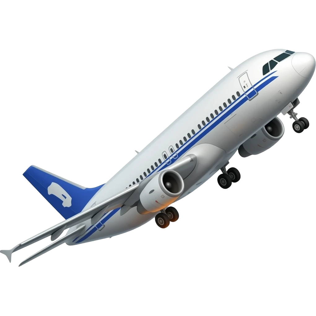 a plane crashing in going in down diirection emoji