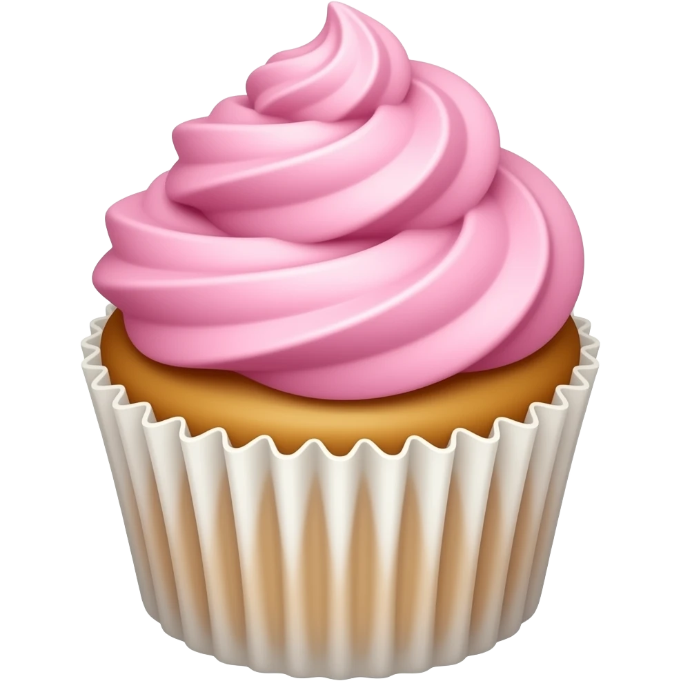 Cupcake with pink icing emoji