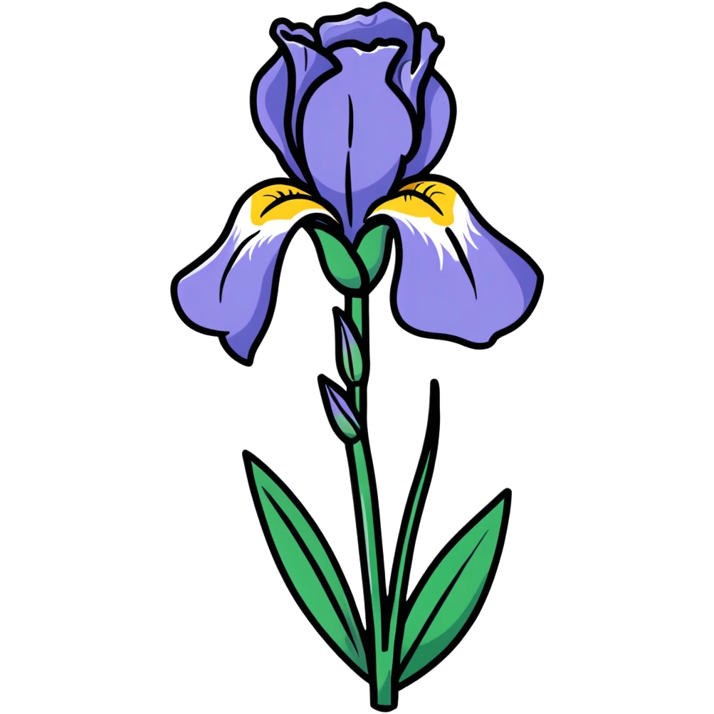elegant iris flower in bloom emoji