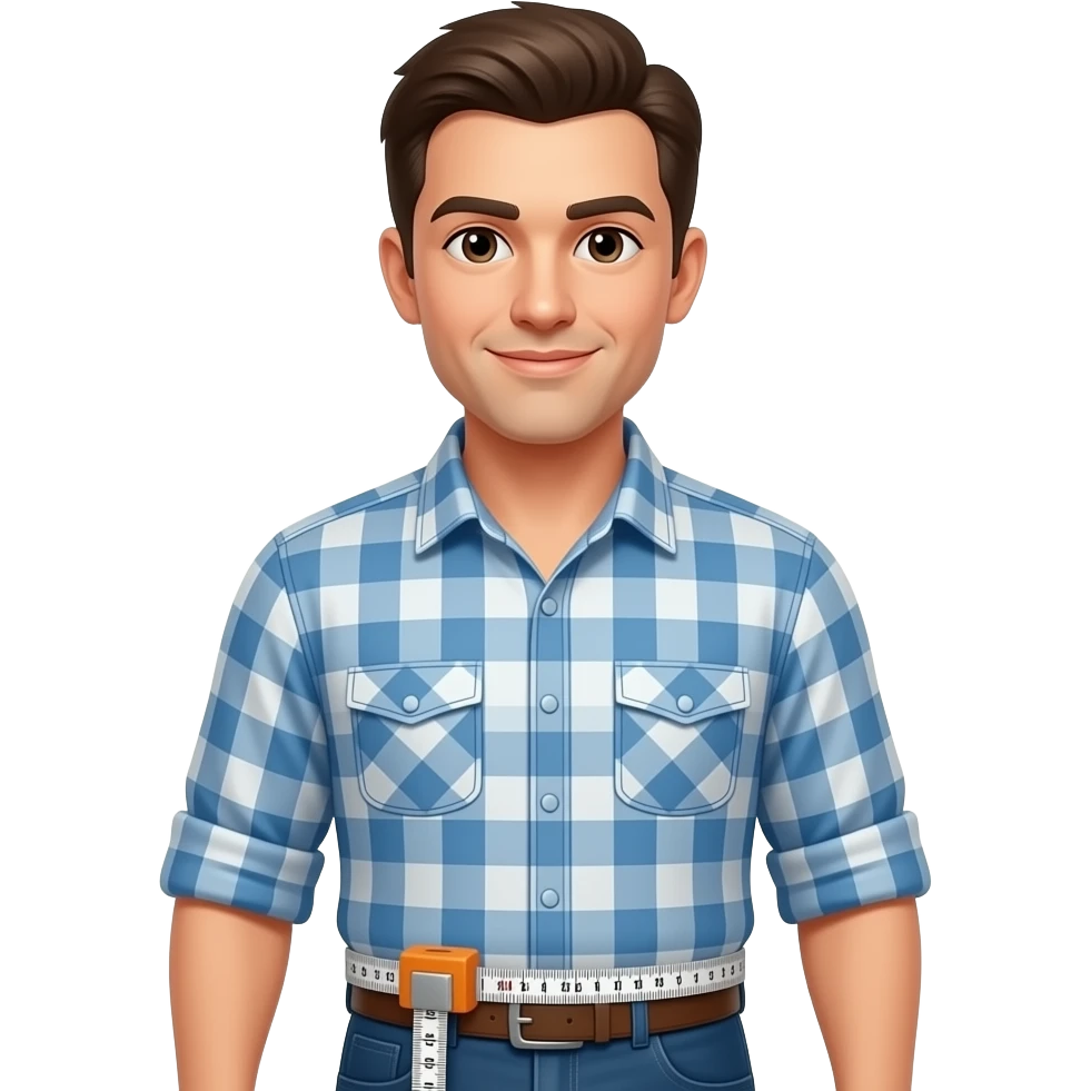 Male waist measurement. emoji