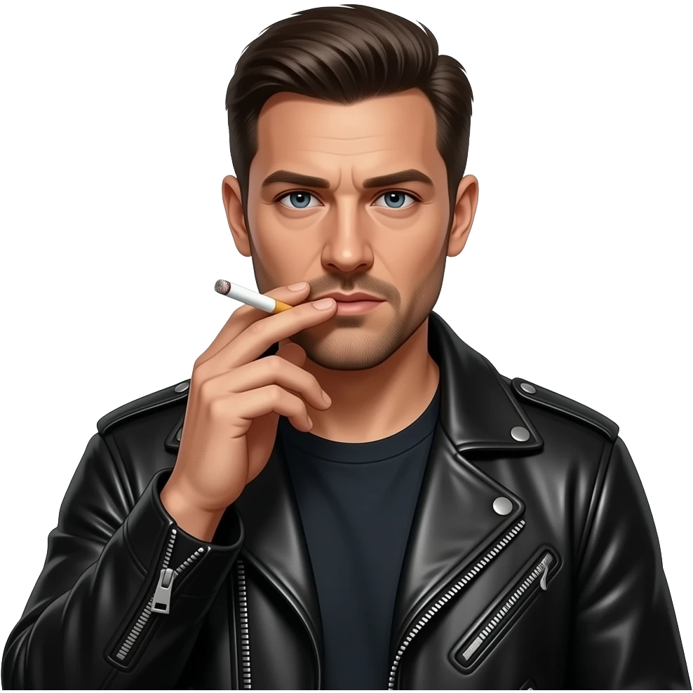A man smoking emoji