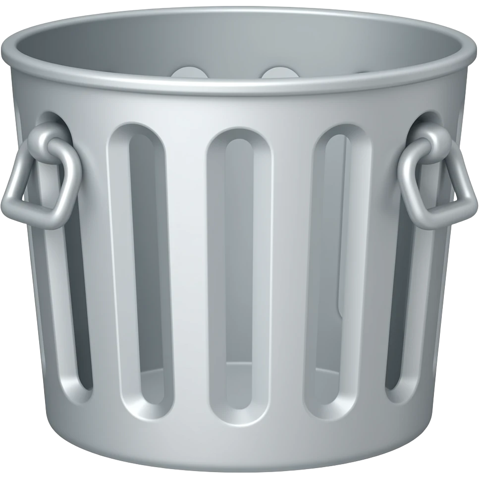 Step trash can emoji