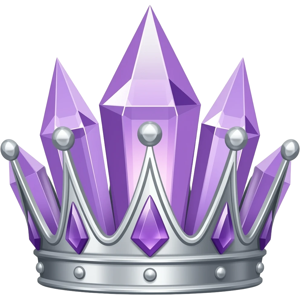 purple crystal crown emoji
